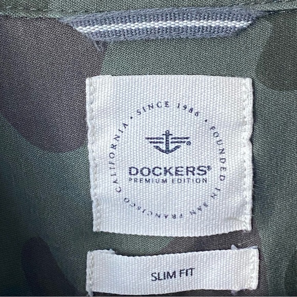 Dockers Premium Men’s Slim Fit Camo Long Sleeve Button Down Shirt Size Large - Picture 7 of 8